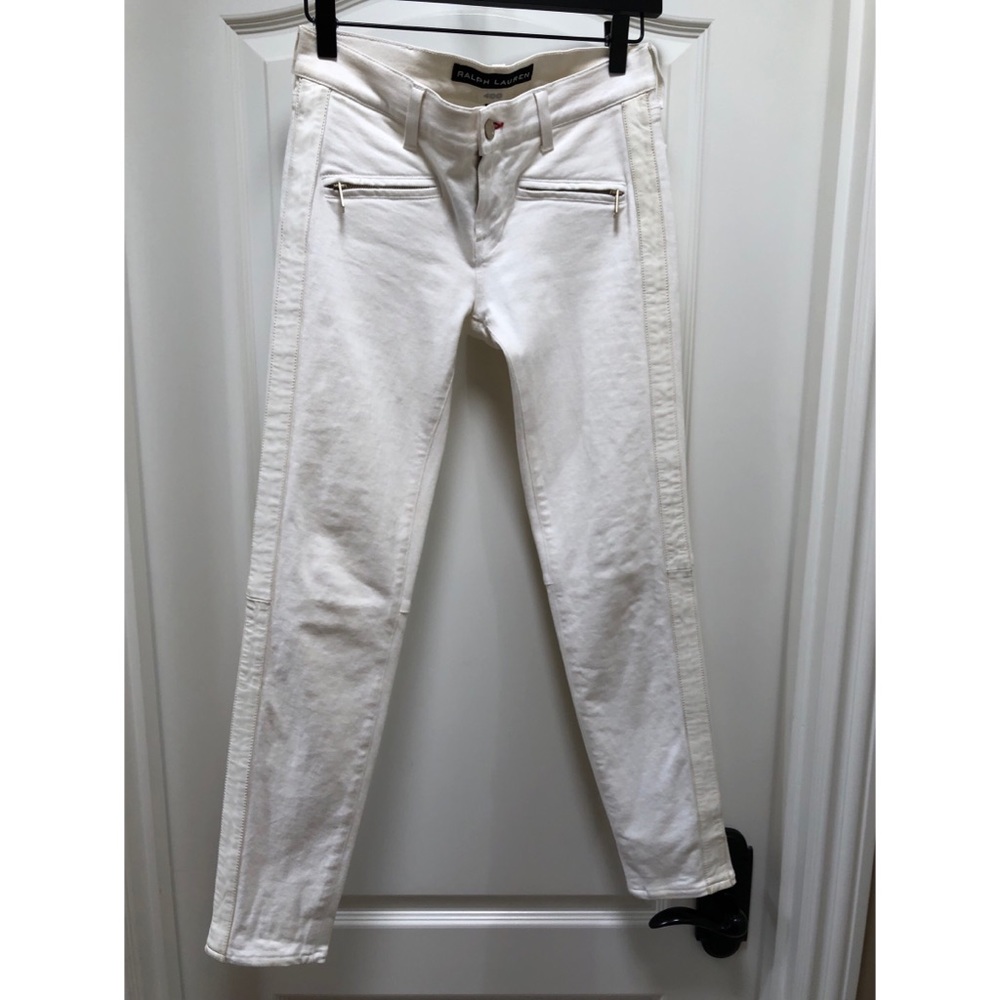 Ralph Lauren 400 Jeans w/ Leather Stripe